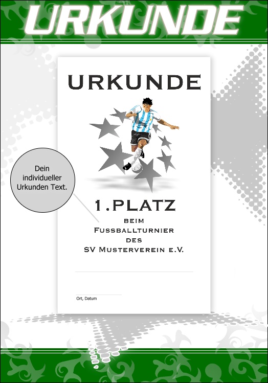 Urkunde Fussball Champion erstellen