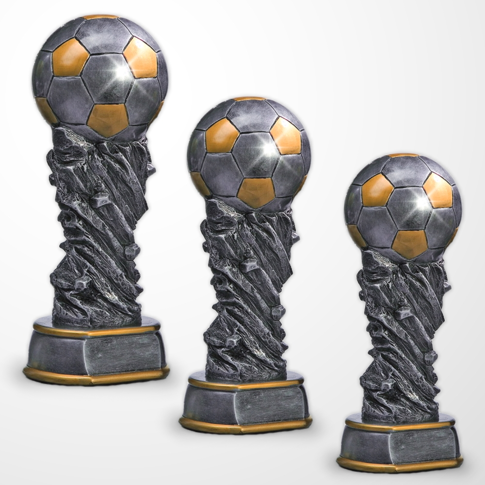 3er Pokalserie Pokale Fussball Weltpokal ab 30 cm