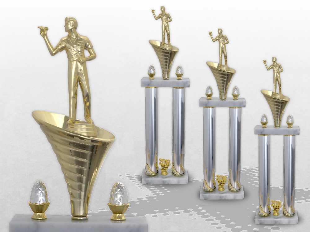 3er Serie Pokale Fußball Säulenpokal Pokal inkl.Gravur 2020 & Gravur & Medaillen 