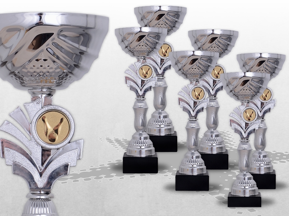 14er Pokalserie Pokale Skylon mit Gravur und Emblem günstig kaufen Pokale silber 