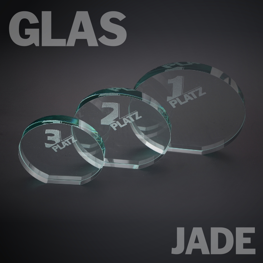 3er Glaspokale JADE DESIGN rund ab 10cm